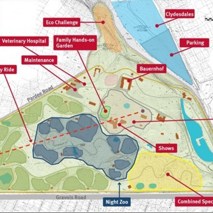 The St. Louis Zoos depiction of what Grants Farm could look like under zoo ownership.
