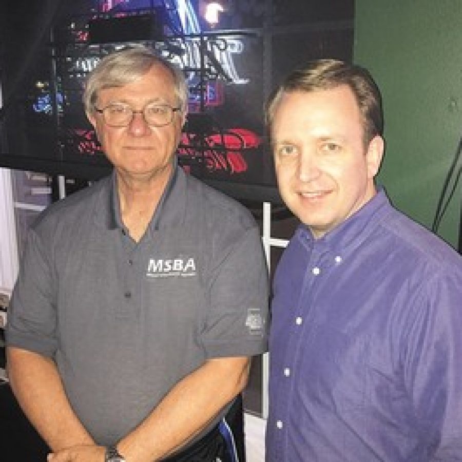 Incumbent Larry Felton, left, and newcomer Kevin Schartner pictured at their watch party at Pub 231 in Oakville after they prevailed over incumbent Lori Trakas in last weeks election for two Mehlville Board of Education seats. Felton first was elected to the school board in 2007, while Trakas was elected in 2013. Felton and Schartner will be sworn in Thursday, April 14. 