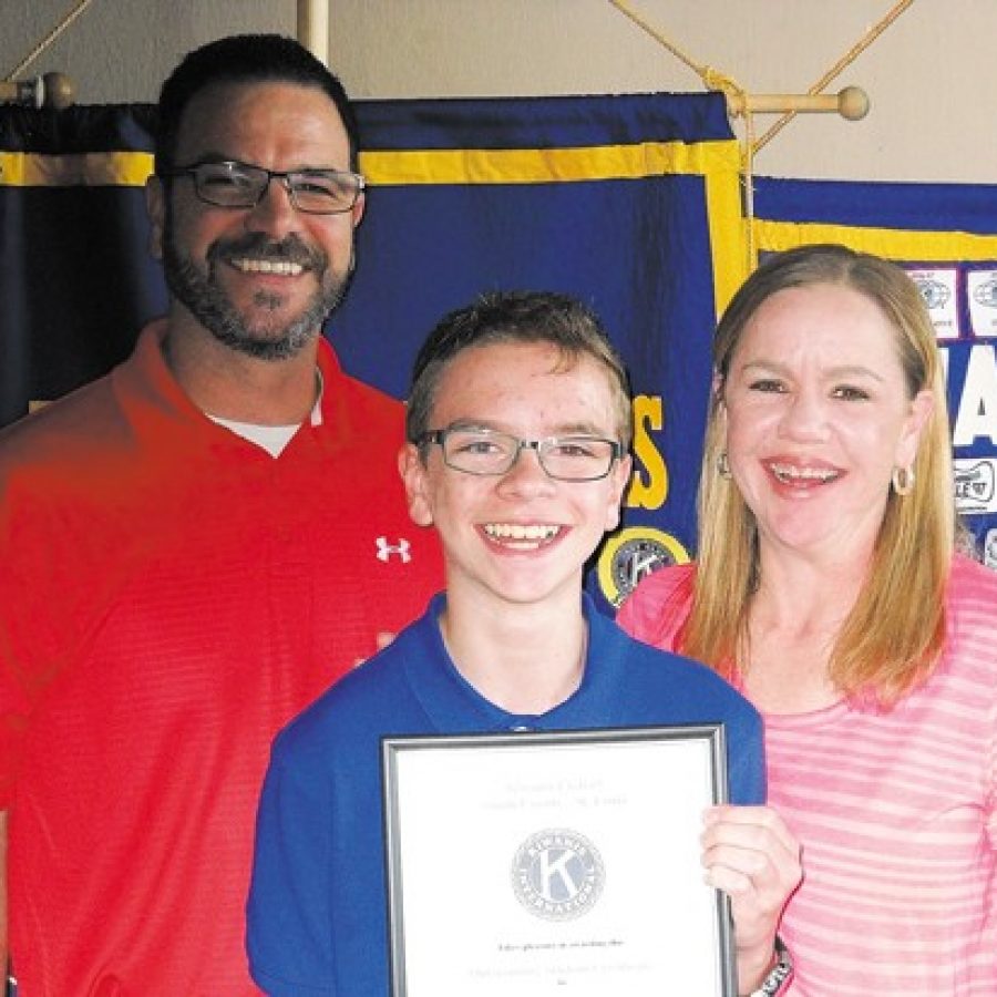Kiwanis Club honors Outstanding Student at Buerkle Middle