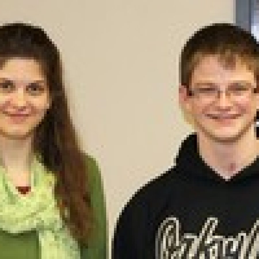 Oakville High School seniors Clarisse Caliman and Charles Meyer have been selected for the 2012 Missouri Scholars 100. 