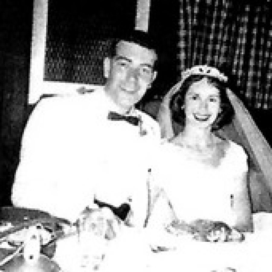 Mr. and Mrs. Franks on their wedding day 