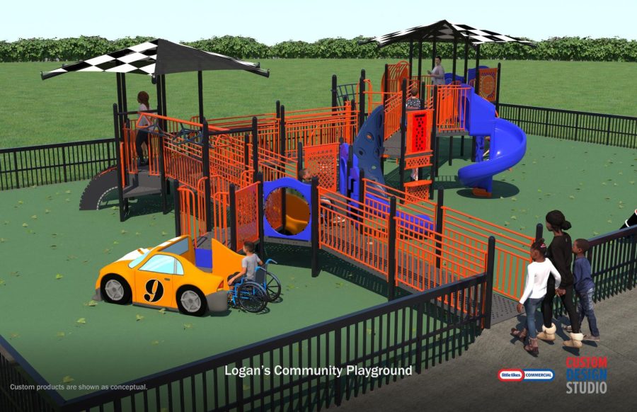 A rendering of Logans Community Playground.