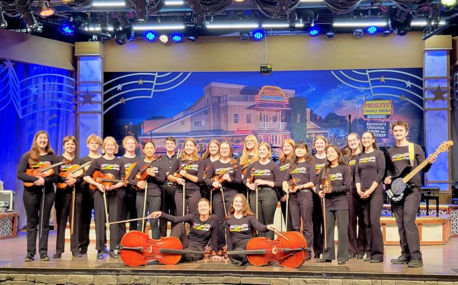 The Lindbergh High School Strolling Strings traveled to Branson earlier this month to open for Presley’s Country Jubilee and the The Haygoods. 
