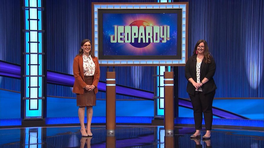 Emily Fiasco, above right, on Jeopardy!