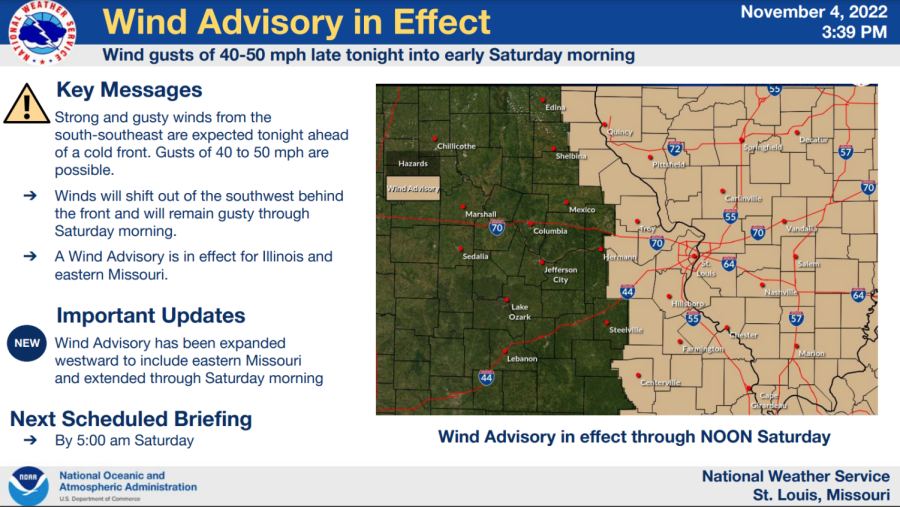 Wind advisory issued through noon Saturday