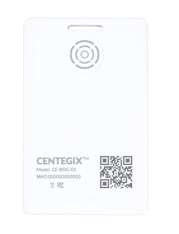 An example of a Centegix badge. 