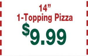 Uncle Leos_14″ 1 Topping Pizza