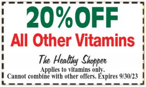 Healthy Shopper – All Other Vitamins 20% Off – Sept 2023