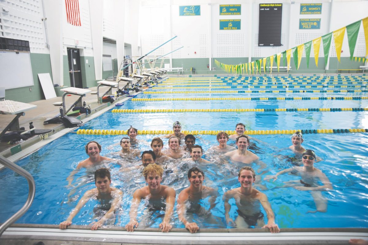 The Lindbergh High School boys swimming and diving team took 13th in the state championships in 2022. 