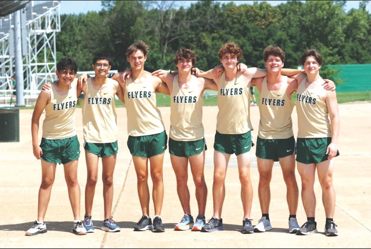 The Lindbergh High School boys cross country team is stacked this year with multiple runners from every grade level. Photo by Heather Beishir, courtesy of the LHS boys cross country team. 