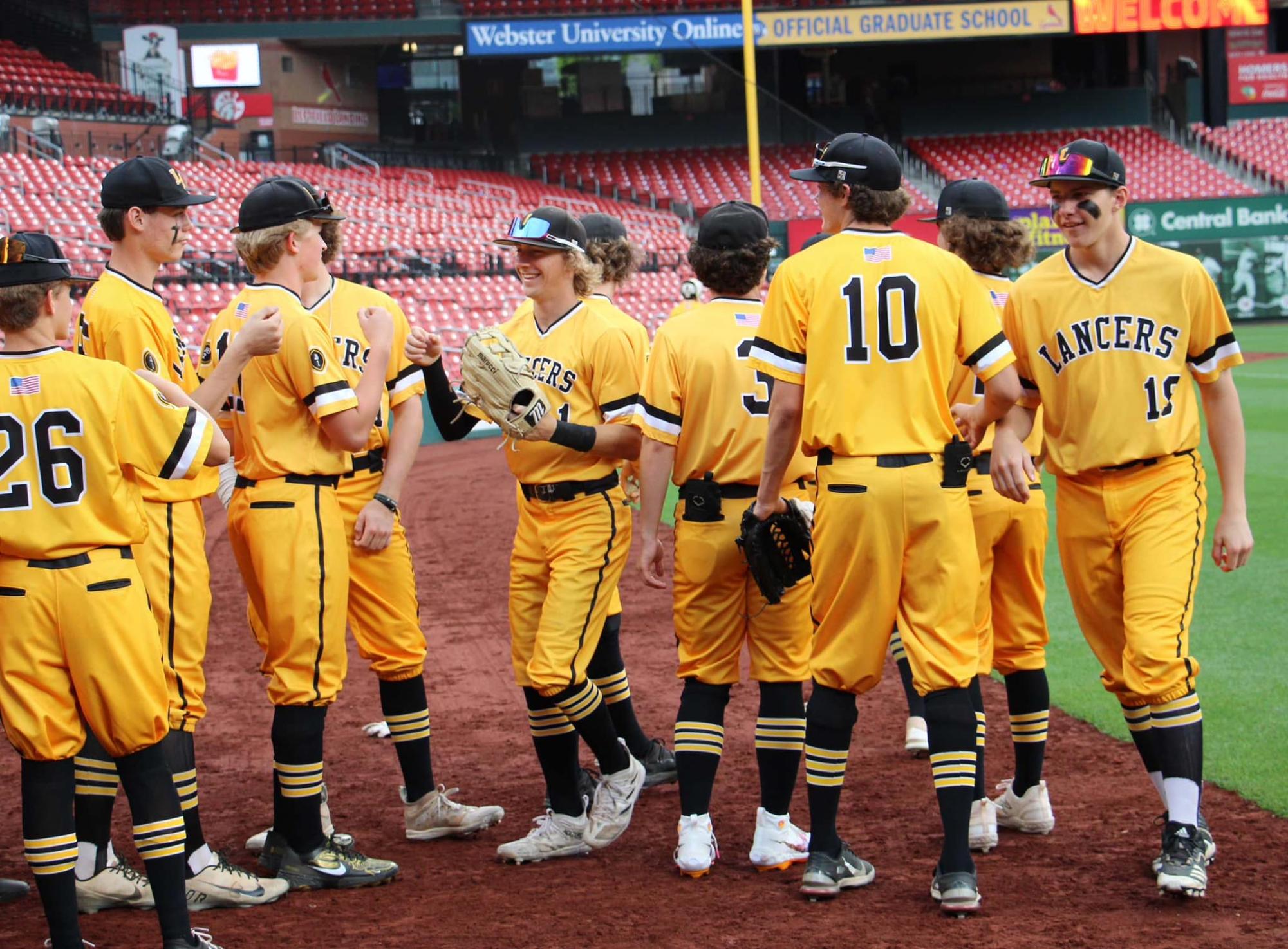 Lambert celebrates St. Louis' other baseball team