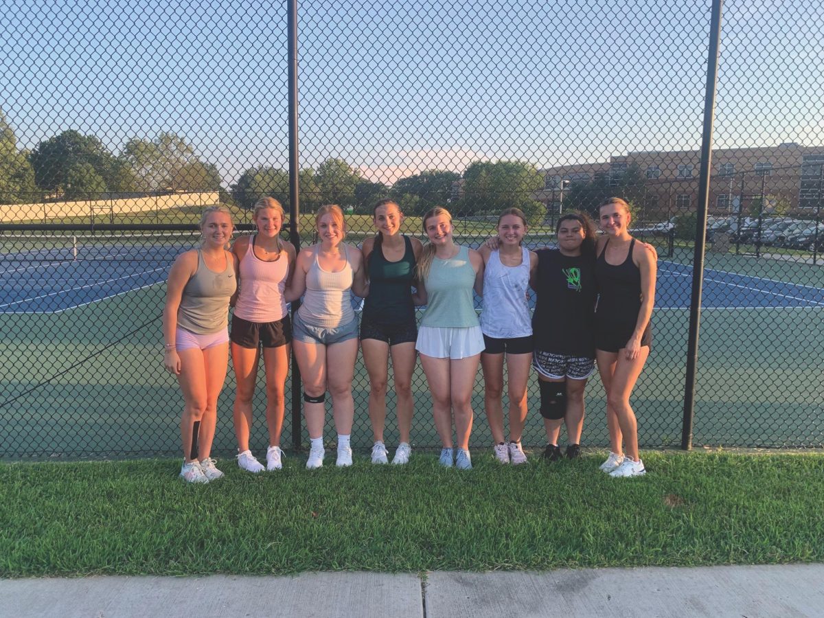 One of the OHS girls tennis team’s biggest strengths this year is the team’s consistency in singles. Photo courtesy of the Mehlville School District. 