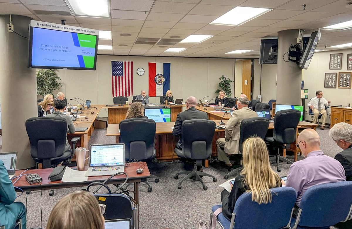 The Missouri State Board of Education approves the Success Ready Students Networks request for an innovation waiver Tuesday, Aug. 15. Photo by Annelise Hanshaw of the Missouri Independent.