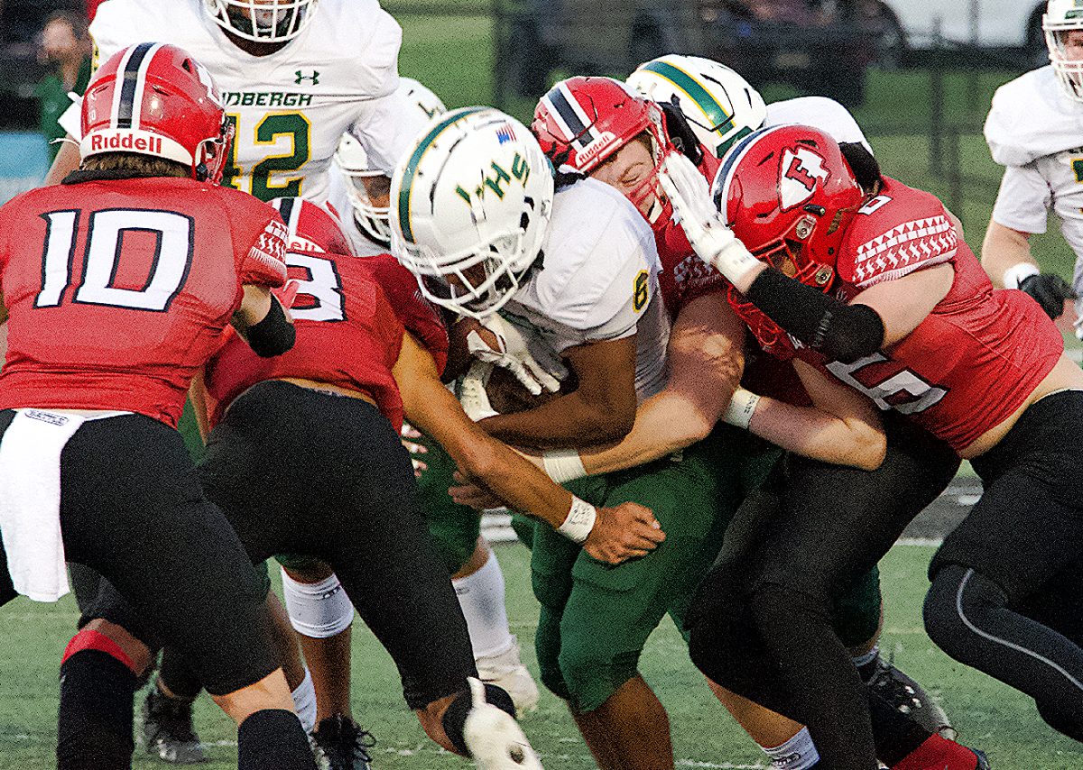 The Lindbergh Flyers beat the Fox Warriors 42-14 in the game Sept. 8. 