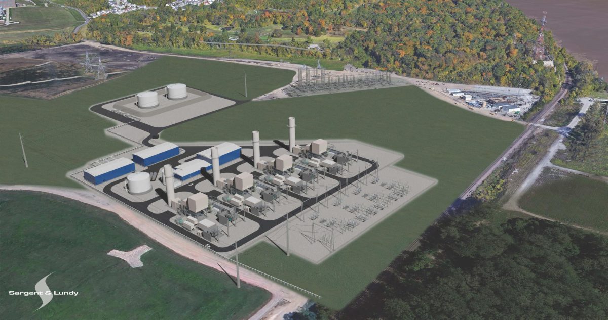 A rendering of the Castle Bluff Energy Center. Courtesy of Ameren Missouri.