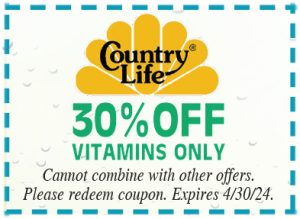 Healthy Shopper – Country Life 30% Off  – April 2024
