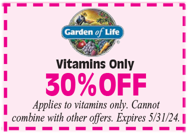 Healthy Shopper – Garden of Life 30% Off – May 2024