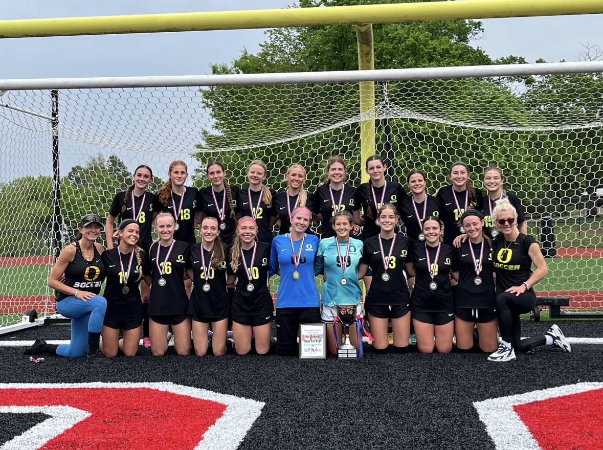 The Oakville girls soccer team celebrated their second consecutive victory at the Blue Cat Cup last month, pictured above, after wins over competitors like Union and Washington. Despite starting the season with a 5-6 record, the Tigers now sit at a 13-8 record, having gone 8-2 in their last 10 games. The Blue Cat Cup included a dominant 8-0 win against St. Francis Borgia and a 2-0 performance against Washington, paving their way to the finals where they clinched the title 2-1 against Union. 
