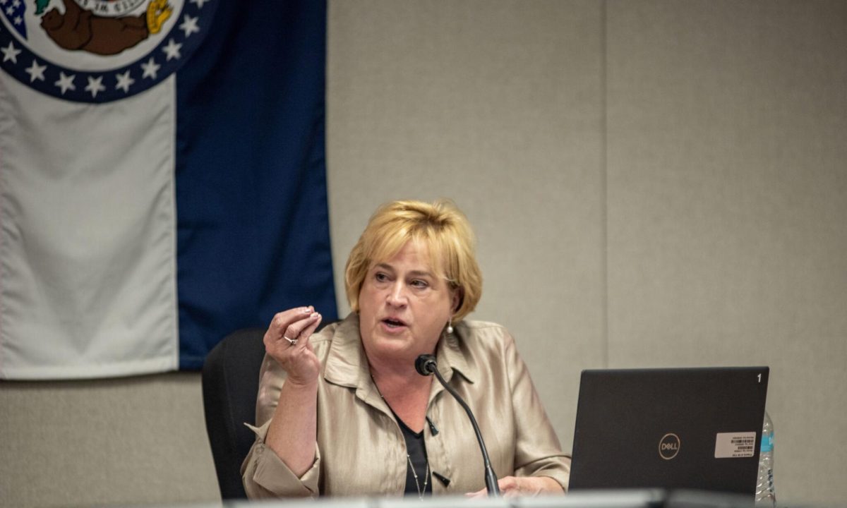 Commissioner of Education Karla Eslinger speaks during a State Board of Education meeting. Photo by Annelise Hanshaw/Missouri Independent.