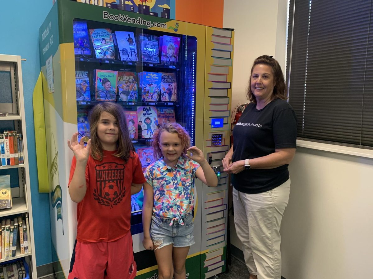 Crestwood Elementary School's new book vending machine, funded by the PTO, offers students a unique way to earn books for certain achievements. The $10,000 project aims to encourage reading, with the PTO pledging $1,000 annually to keep the machine stocked. Photo courtesy of Crestwood Elementary.