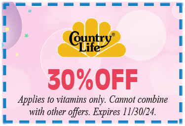 Healthy Shopper – Country Life 30% Off  – Nov 2024