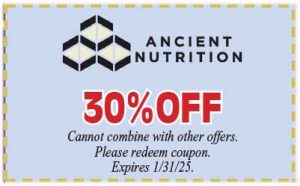 Healthy Shopper – Ancient 30% Off – Jan 2025