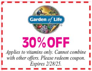 Healthy Shopper – Garden of Life 30% Off – Feb 2025