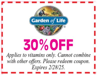 Healthy Shopper – Garden of Life 30% Off – Feb 2025