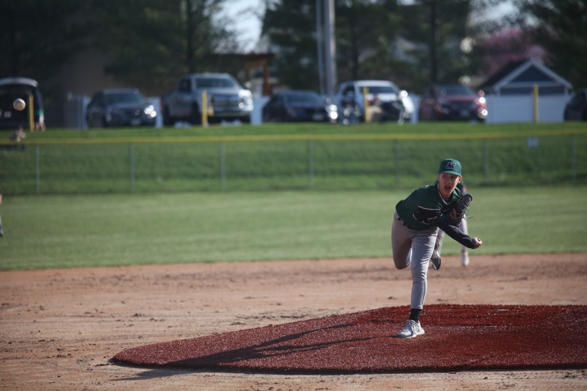 Mehlville pitches fiercely.