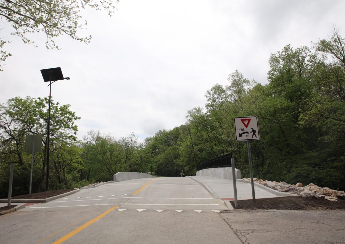 Cars can now drive on the new bridge at Whitecliff Park. 