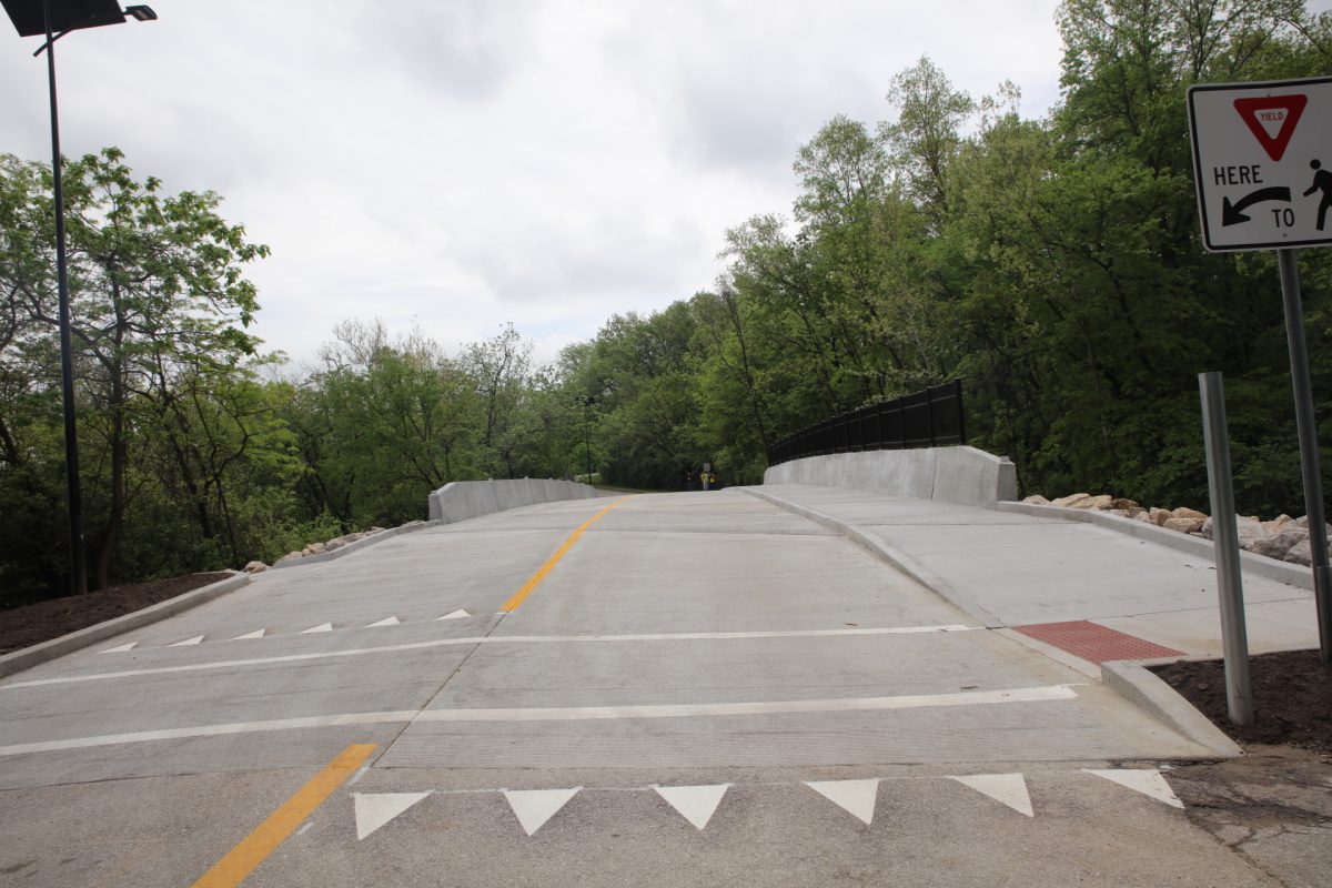 The newly redone bridge at Whitecliff Park.