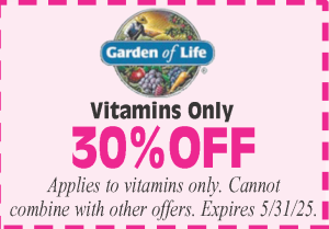 Healthy Shopper – Garden of Life 30% Off – May 2025