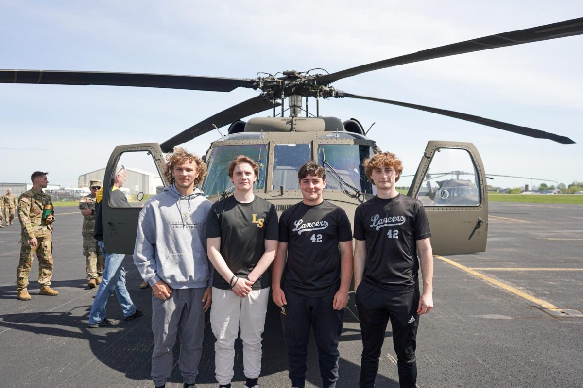 From left to right: Ike Fronabarger, Hamilton Striker, Nolan Belval and Sam Catlett. Photo courtesy of Lutheran South High School.