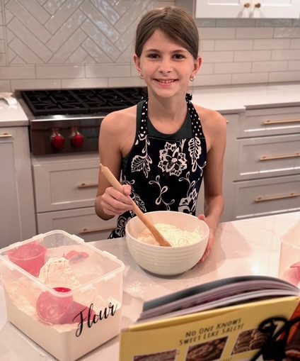 Caroline Moran baking. Photo provided by Karen Liebsch. 
