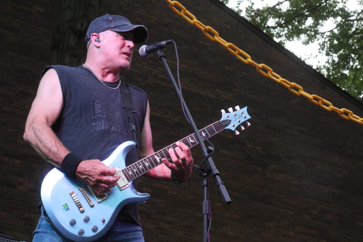 Real Rock Revival's lead guitarist carries the melody on stage.