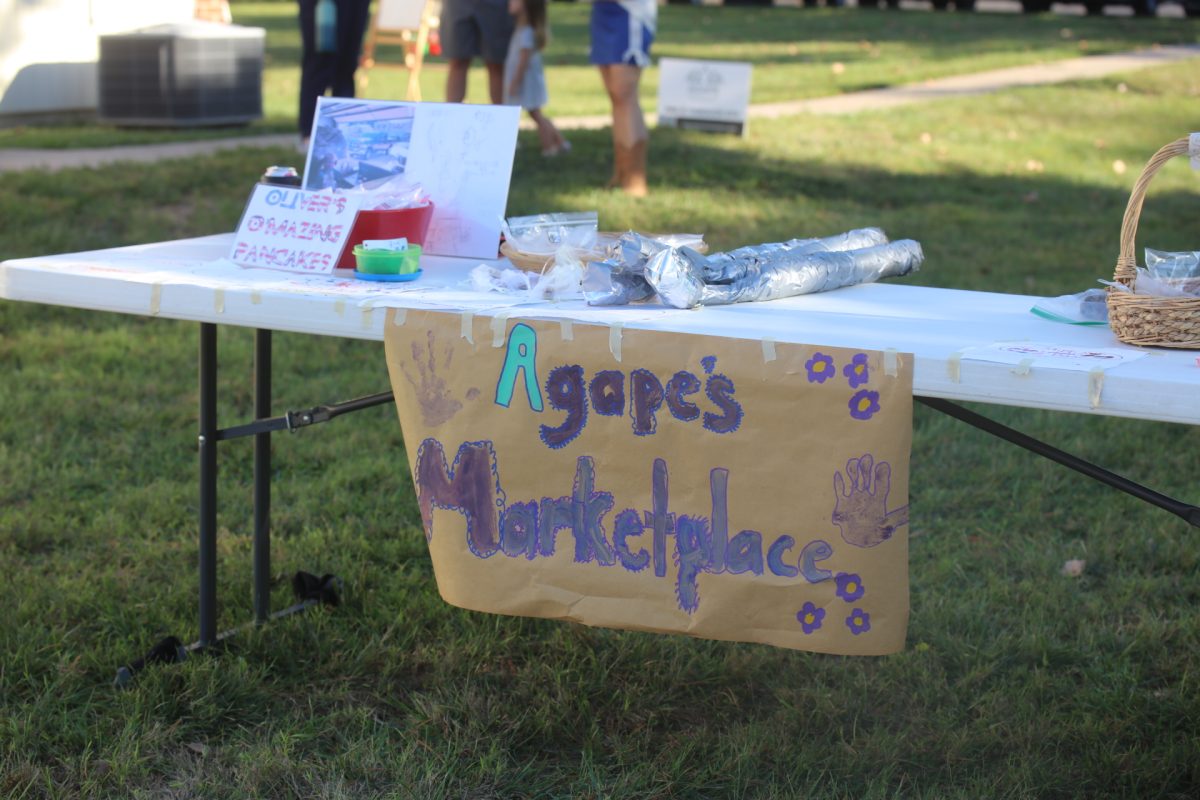 The Courage Festival featured Agape's Marketplace, where items personalized to the students were sold, such as painted terracotta pots or dog treats.