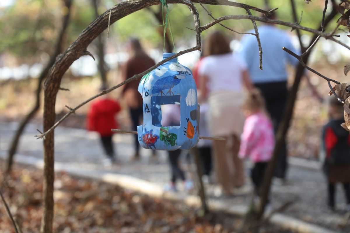 Students from MOSAIC, one of Mehlville's elementary schools that has recently begun utilizing the outdoor classroom more frequently, have created bird feeders to hang along the trails.