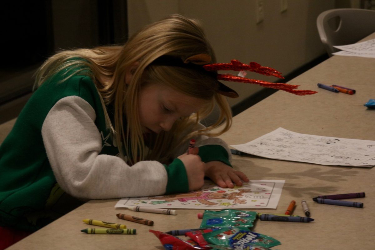 While attendees waited their turn to talk to Santa, various holiday crafts were available.
