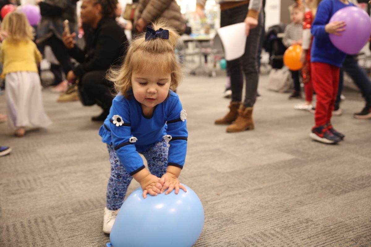 The balloons were a hit, even for the younger attendees.