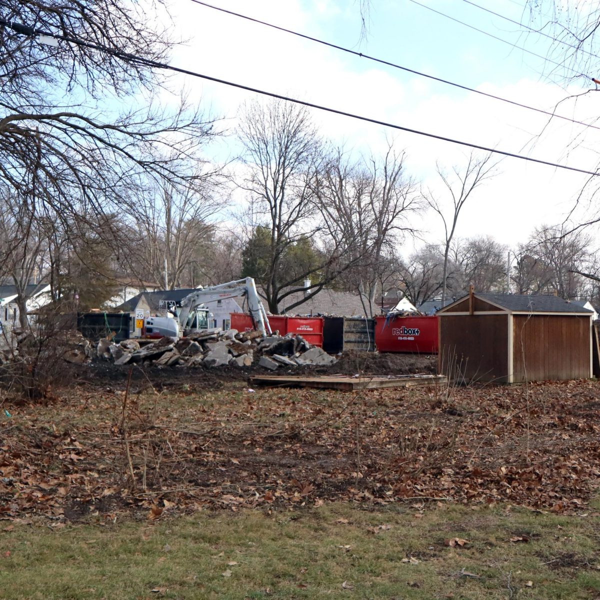 The residential demolition near Sanders Park. Photo courtesy of the city of Crestwood.