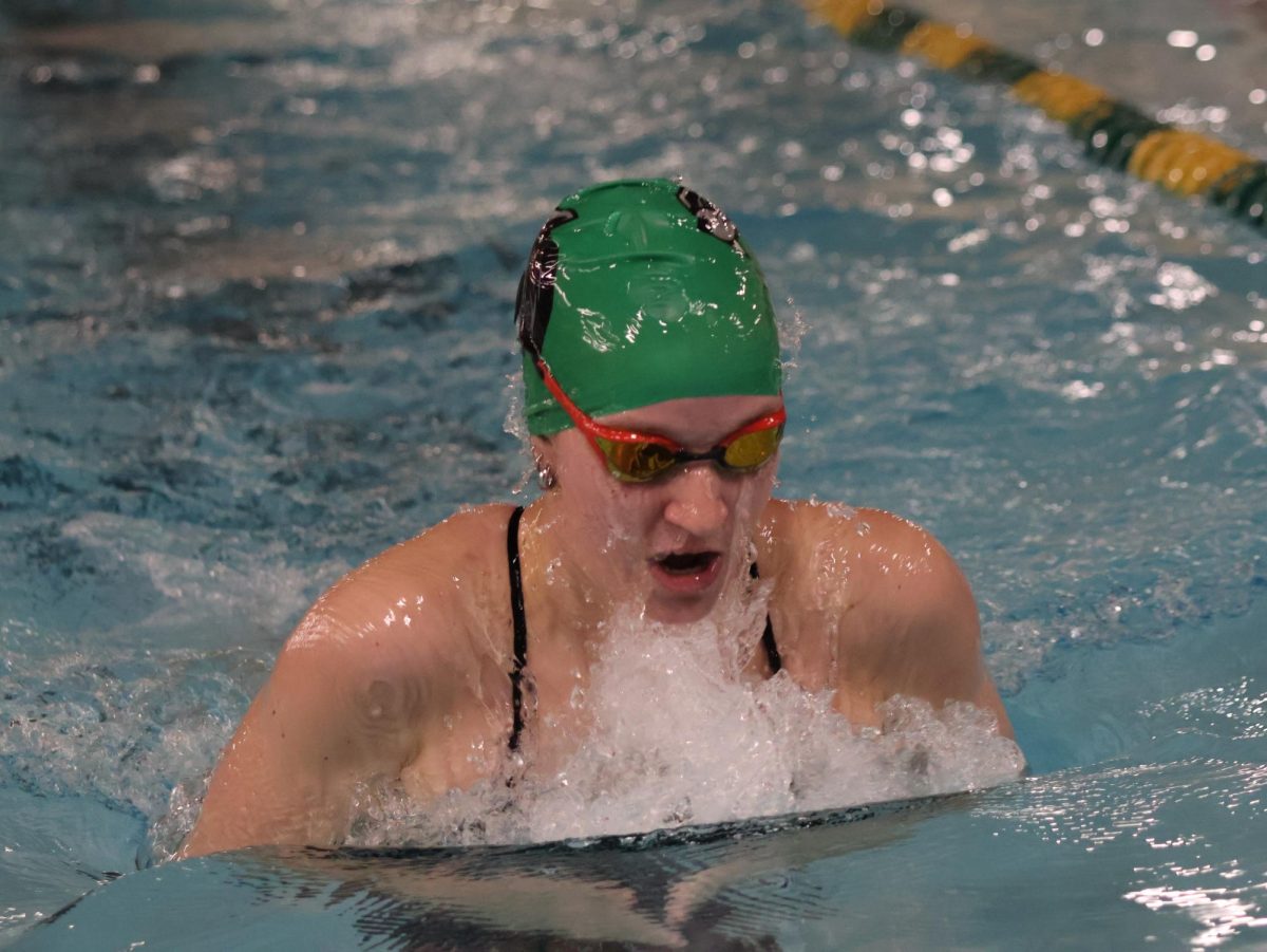 Junior Lily Kohler of Mehlville High School swimming breaststroke. Photo courtesy of Mehlville School District.