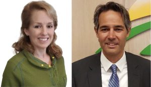 The 2026 candidates for the Sunset Hills Board of Aldermen Ward 4 seat: Cathy Friedmann (left) and Mark Colombo (right).