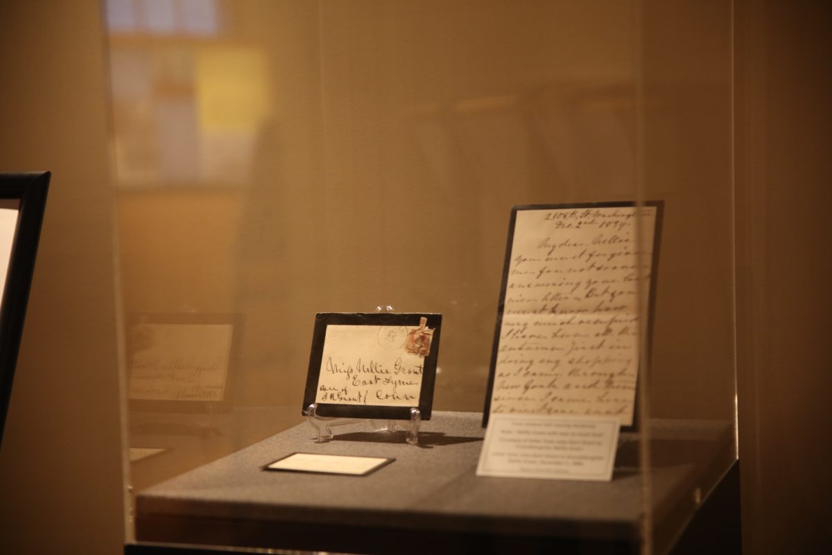 Several letters from Julia Dent Grant are on display in the museum rotunda at the Ulysses S. Grant National Historic Site.