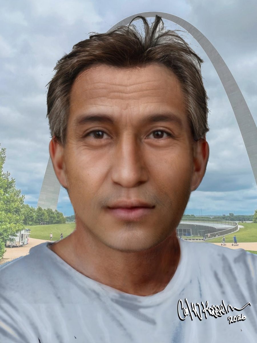 An artist's rendering of what the deceased male whose remains were found in South County in 2021 may have looked like. Rendering courtesy of the St. Louis County Medical Examiner's Office.