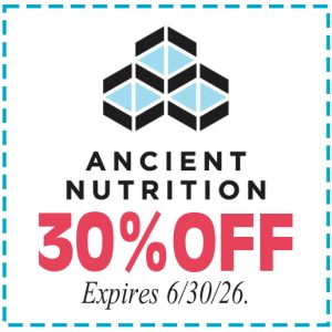 Healthy Shopper Ancient Nutrition 30% off