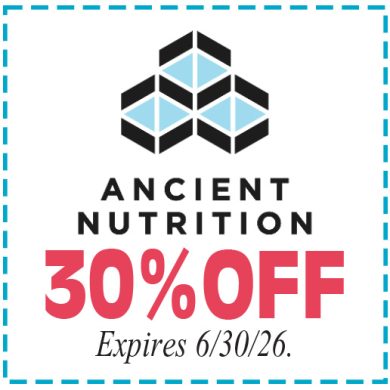 Healthy Shopper Ancient Nutrition 30% off