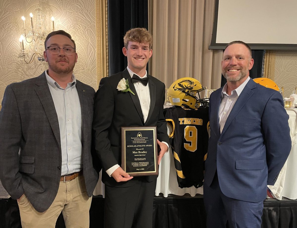 Maxwell Bradley poses with his award. Photo courtesy of Mehlville School District.