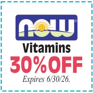 Healthy Shopper NOW Vitamins 30% Off