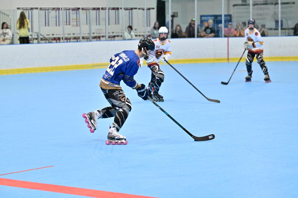 Nick Haunold plays in a match against Team Virginia in the 2026 United States Roller Hockey Championships. Photo courtesy of Jessica Haunold.