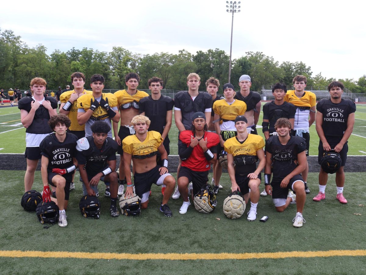 Oakville football has 23 seniors on its roster this season, pictured above. Photo courtesy of the Mehlville School District.